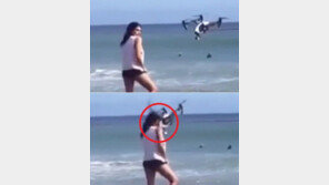 女모델, 패션 화보 촬영 중 드론에 얼굴 ‘퍽’…어떡해! 