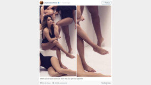 겁나는 포토샵 실수, 여가수 오른발이 두 개