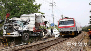 아찔한 철길사고 현장
