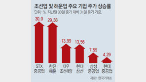 ‘구조조정 효과’ 해운-조선株 모처럼 웃었다 