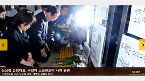 구의역 사고현장 방문 심상정 “쥐구멍에라도 숨고 싶은 심정”