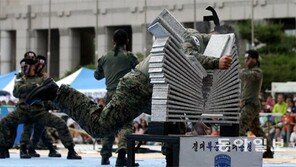 “이 정도쯤이야”… 특전사의 화끈한 격파시범