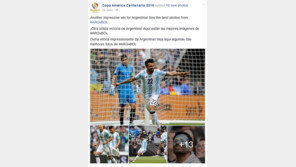 [2016코파] 전반전에만 3골 몰아넣은 아르헨티나, 볼리비아 3-0 꺾고 ‘8강행’