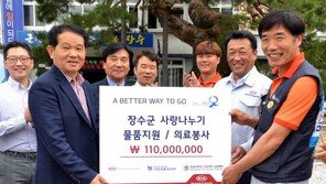 기아차 노사, 지역사회 봉사활동 ‘전북 장수군 찾아 물품지원’