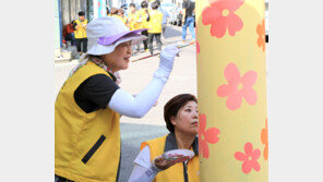 전봇대 벽화 그리기