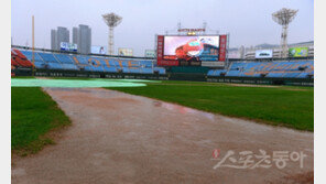 사직구장 3연속 우천취소가 만들어낸 풍경