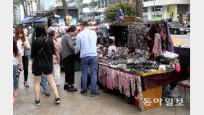 5m 간격 노점… 명동길 숨통이 트였다