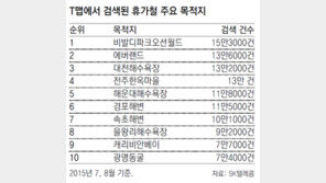 T맵이 찾아간 휴가지는… 물놀이시설 ＞ 해수욕장 