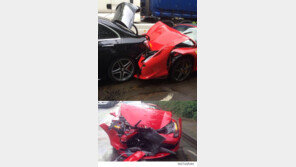 고급 벤츠와 페라리 교통사고 ‘화제’, 수리비가 무려…