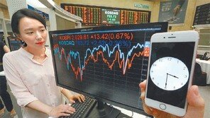 거래 30분연장 첫날… 주가-원화값 연중 최고