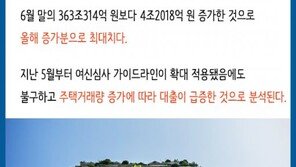 [오늘의 부동산 이슈]7월 비수기에 대출 급증, 주택담보대출 증가분 올해 최대