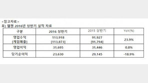 웹젠, 상반기 영업익 316억 원...하반기 온라인과 모바일 신작 출시