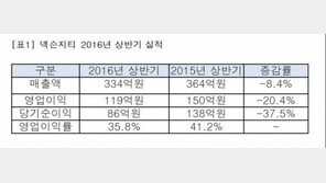 '서든2 종료의 여파?' 넥슨지티, 전년대비 상반기 순이익 37% 하락