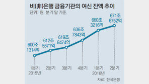 제2금융권 상반기 대출 35조 급증… 사상 최대 