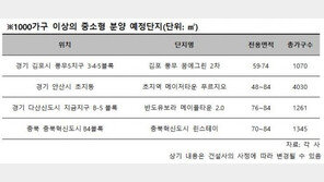 중소형 대단지 아파트, 하반기 5만 가구 분양