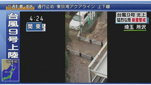 태풍 민들레 도쿄 인근 상륙 수도권 직격탄…시간당 80mm 폭우·교통대란