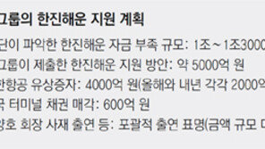 산은 “한진해운 자구안 4000억뿐”… 법정관리 갈 듯