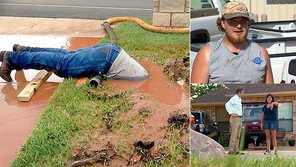 진흙탕에 주저 없이 입수? 할 일을 했을 뿐!