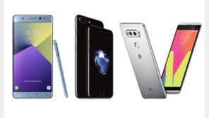 갤노트7-아이폰7-V20 ‘스마트폰 삼국지’