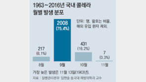 콜레라 경각심, 10월까지는 풀지 말아야