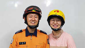 산모 탄 구급차에 길 터준 ‘소방관 아내’