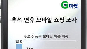추석 연휴 기간 모바일로 쇼핑 대이동