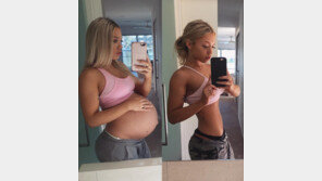 만삭의 임신부→환상 몸매女…두 달만의 몸매 변화 ‘깜짝’