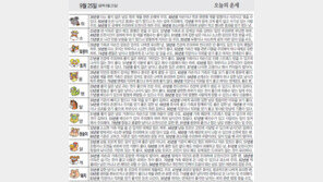 [오늘의 운세/9월25일]