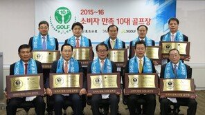 본보-스포츠동아-XGOLF, 제3회 소비자 만족 10대 골프장 선정
