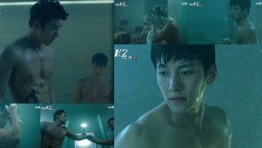 ‘더케이투’ 지창욱 상의탈의 목욕탕 격투신 화제…제작진 “8시간 공들인 촬영”
