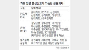 신용카드 여러장 분실해도 한번 신고로 OK