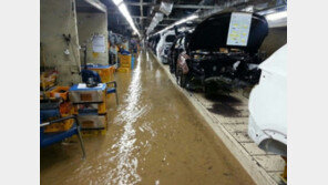 현대차 울산공장, 태풍 ‘차바’ 영향 생산라인 일시 중단