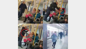 지하철에서 흑인 때린 백인 男에 격분한 女, 소리치며…  