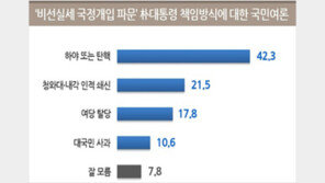 박근혜 대통령 지지율 17.5%까지 추락…국민 42% “하야·탄핵으로 책임 물어야”