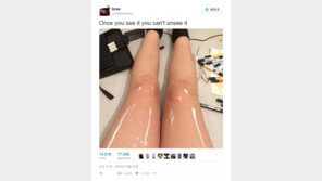 SNS 달군 사진…‘오일 묻은 다리’ VS ‘페인트 칠한 다리’