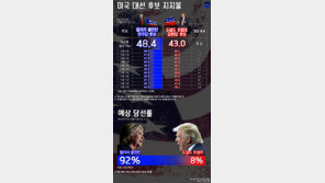 [오늘의 여론조사/10월 27일]힐러리 48.4% vs 트럼프 43.0%