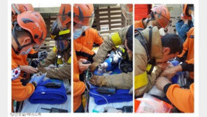 '제발!' 화재 현장서 강아지 심폐소생술하는 119대원들