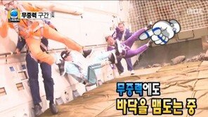 (영상)무도 무중력 체험…박명수는 두둥실~정준하는 바닥에서 허우적