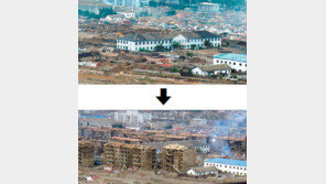 中 투먼서 바라본 北 수해복구 현장 “인해전술식 수작업 공사”