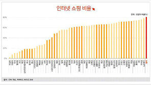 한국인 인터넷 쇼핑 비율 81% ‘세계 최고’