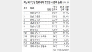 86만원 vs 232만원… 都農진료비 격차 더 커져