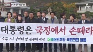 더불어민주당 의원들 “朴 대통령, 국정농단 책임지고 국정에서 손떼라” 촉구