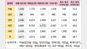 “김장철  배추는 대형마트, 마늘 당근 양파 대파 무는 전통시장서 사세요”