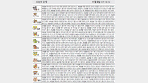 [오늘의 운세/11월8일]
