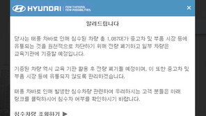 현대차, 태풍 ‘차바’ 침수차 1087대 차대번호 공개 ‘전량 폐기 믿어줘’