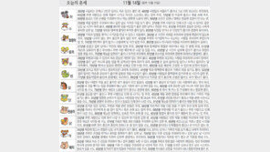 [오늘의 운세/11월14일]