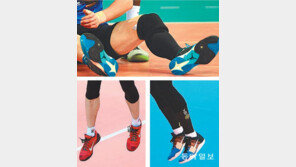 어? 배구선수들이 농구화 신고 뛰네 