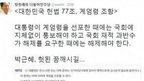 정청래, 박근혜 대통령 계엄령 준비설에 “헛된 꿈 깨시길”