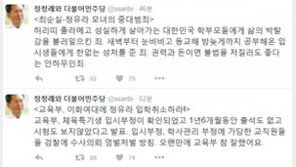 정청래, 교육부 ‘정유라 특혜’ 확인에 “오랜만에 참 잘했어요”