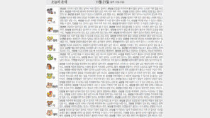 [오늘의 운세/11월21일]